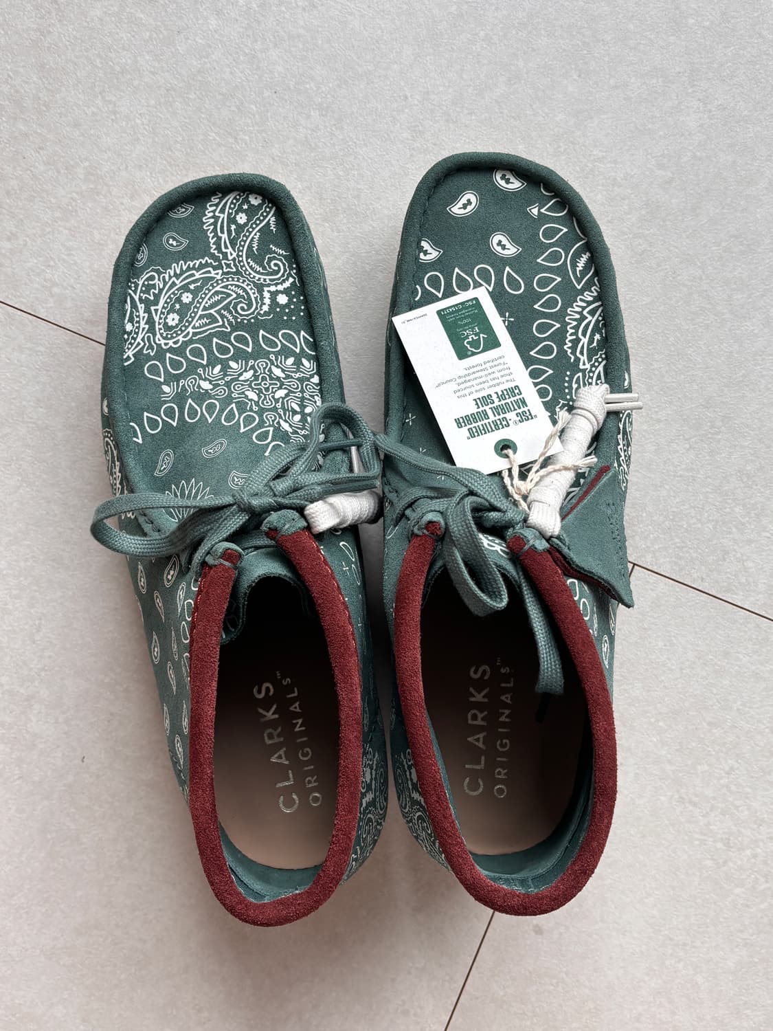 Wallabee Boot – Green Paisley UK8.5 상품이미지2