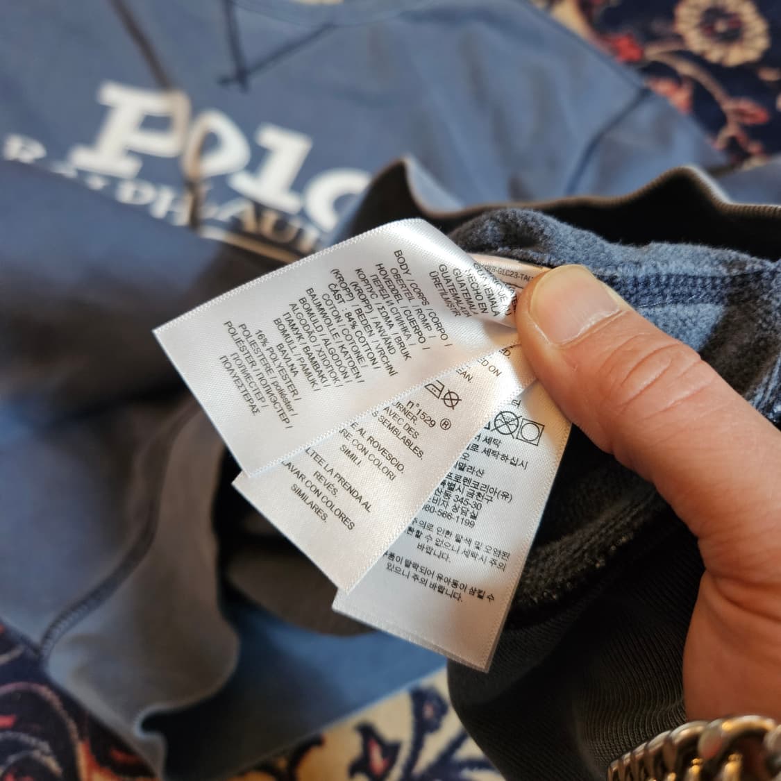 폴로랄프로렌 y2k 레터링 빈티지 스티치 맨투맨 M size 상품이미지7