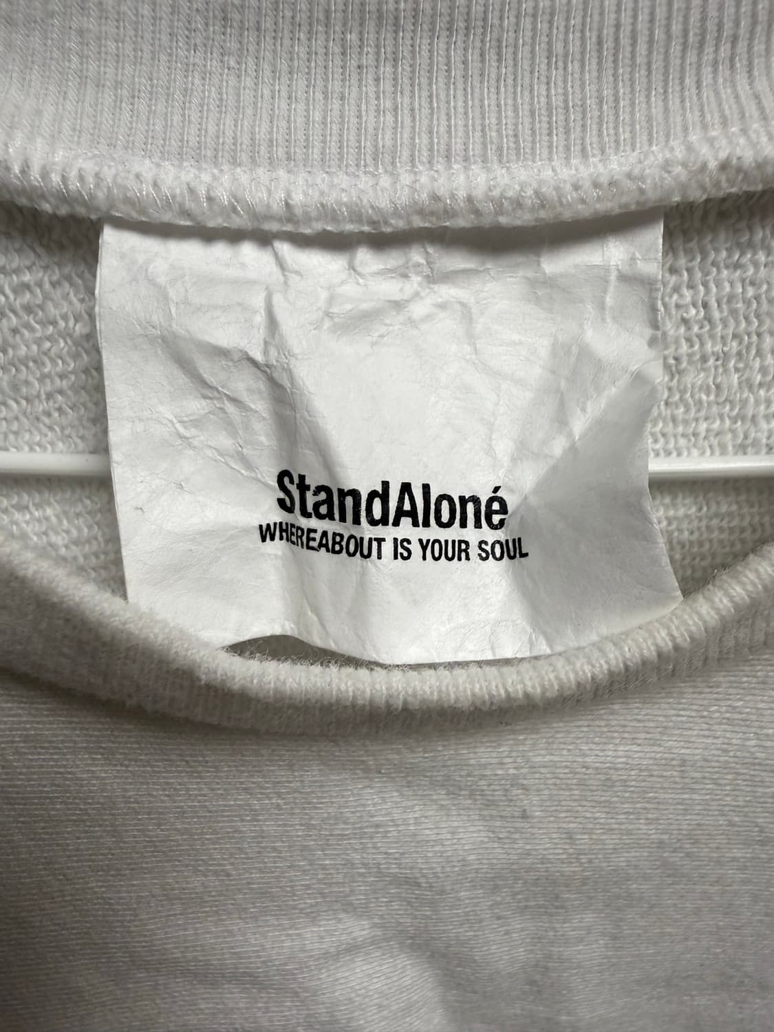 stand alone 스탠드얼론 화이트 스웻 셔츠 맨투맨 상품이미지2