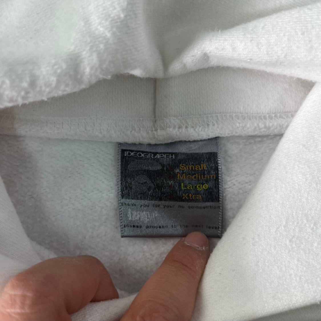 100 베이프 올드스쿨 베이비 마일로 화이트 후드티 상품이미지3