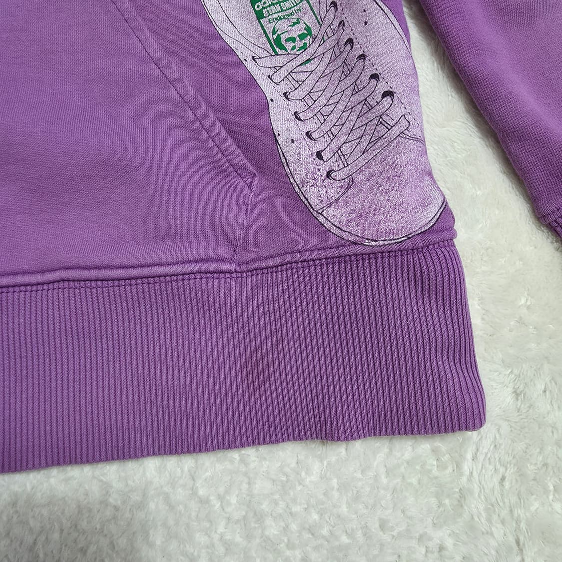 (S)여성 아디다스 빈티지 스탠스미스 프린팅 후드티 퍼플 상품이미지6