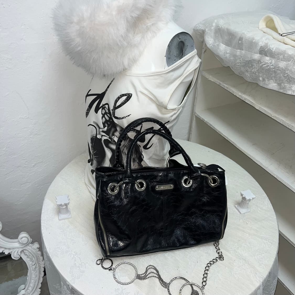 빈티지 블랙 숄더백 상품이미지1