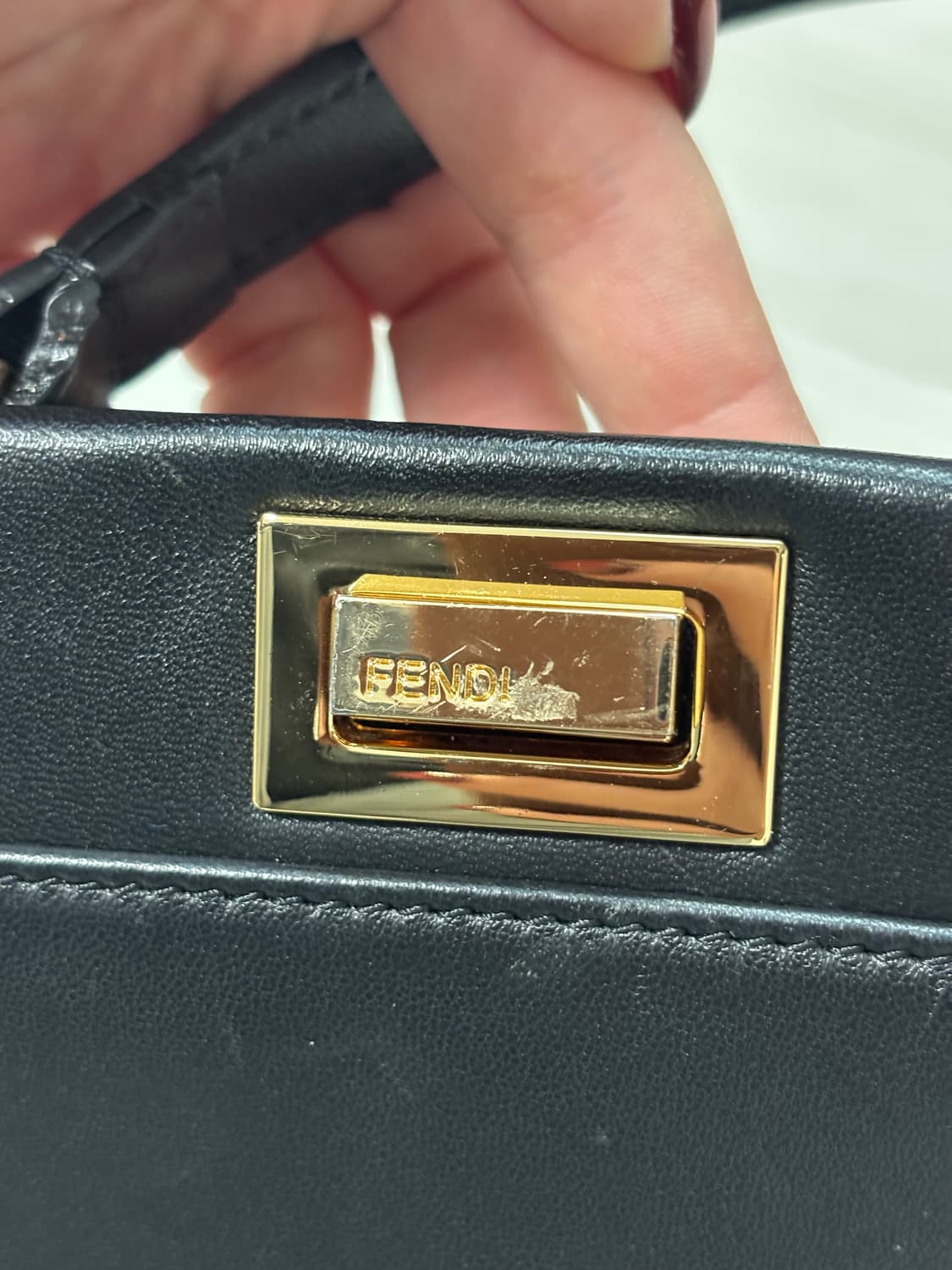 🖤 FENDI 펜디 피카부 미니 블랙 금장 토트백 🖤 상품이미지2