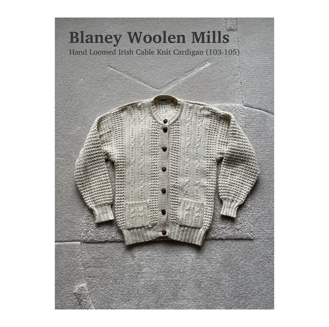 블레이니 울른 밀스 아일리시 케이블 니트 가디건 (103-105) 상품이미지1