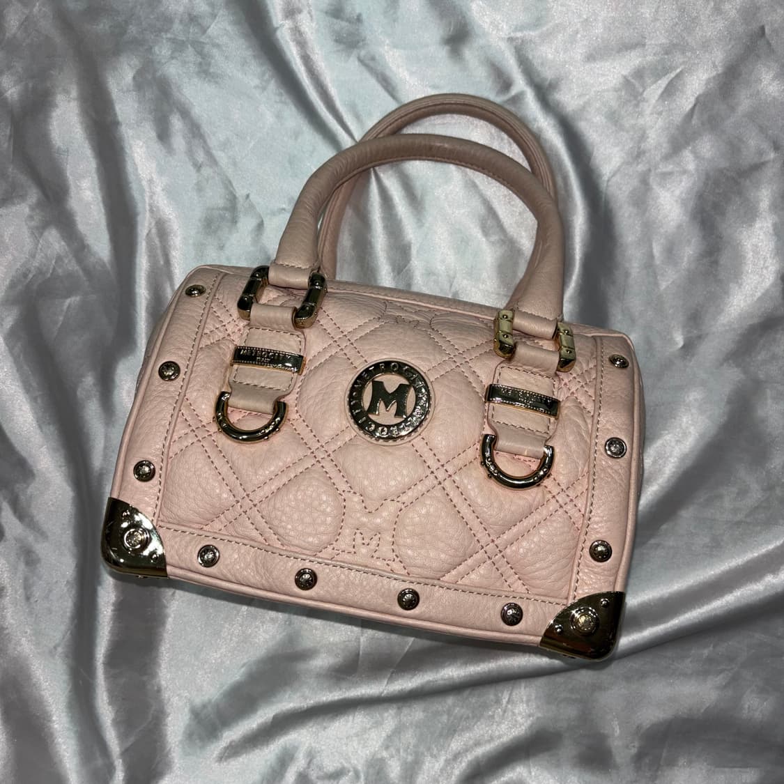 빈티지 메트로시티 핑크 퀄팅 토트백 가방 / 갸루 y2k 상품이미지3