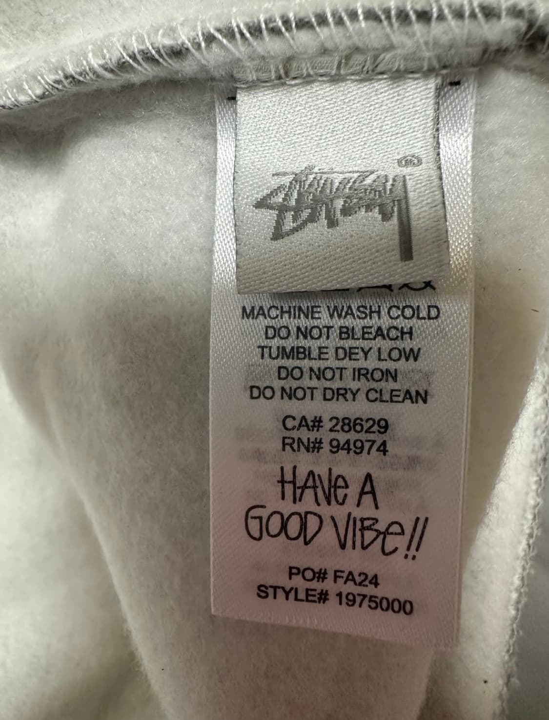 스투시 베이직기모 후드집업 상품이미지8