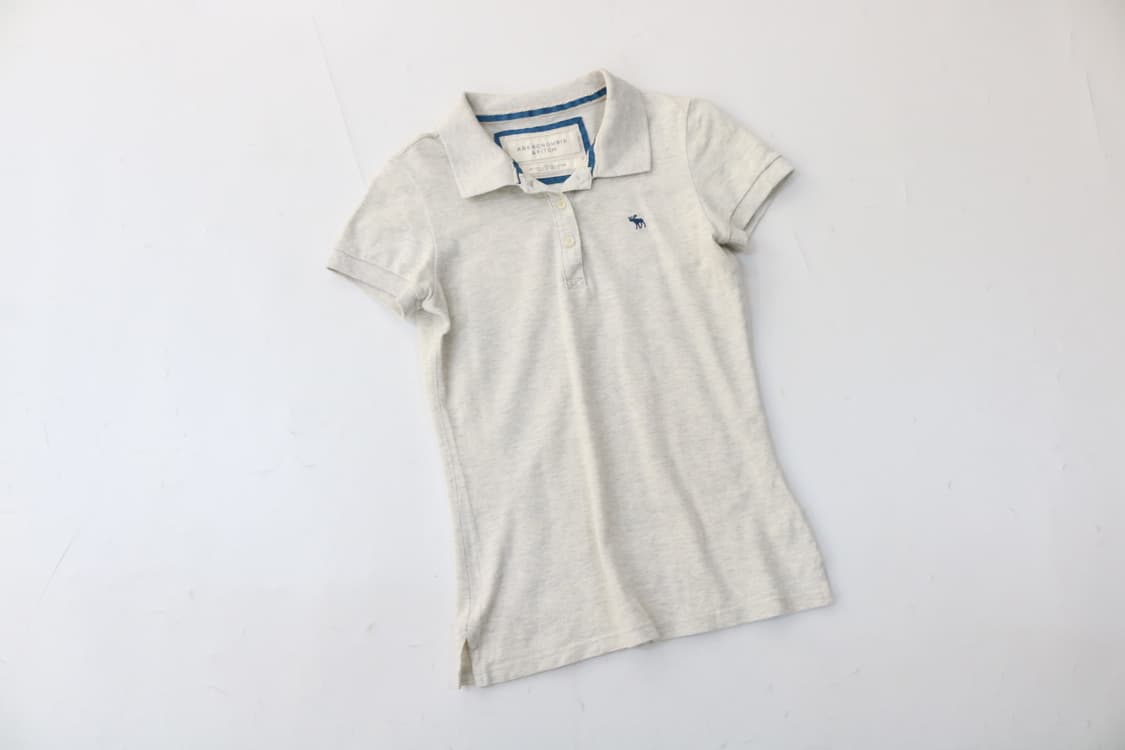 아베크롬비 앤 피치 머슬핏 자수 로고 피케 반팔 티셔츠 (S) 상품이미지2