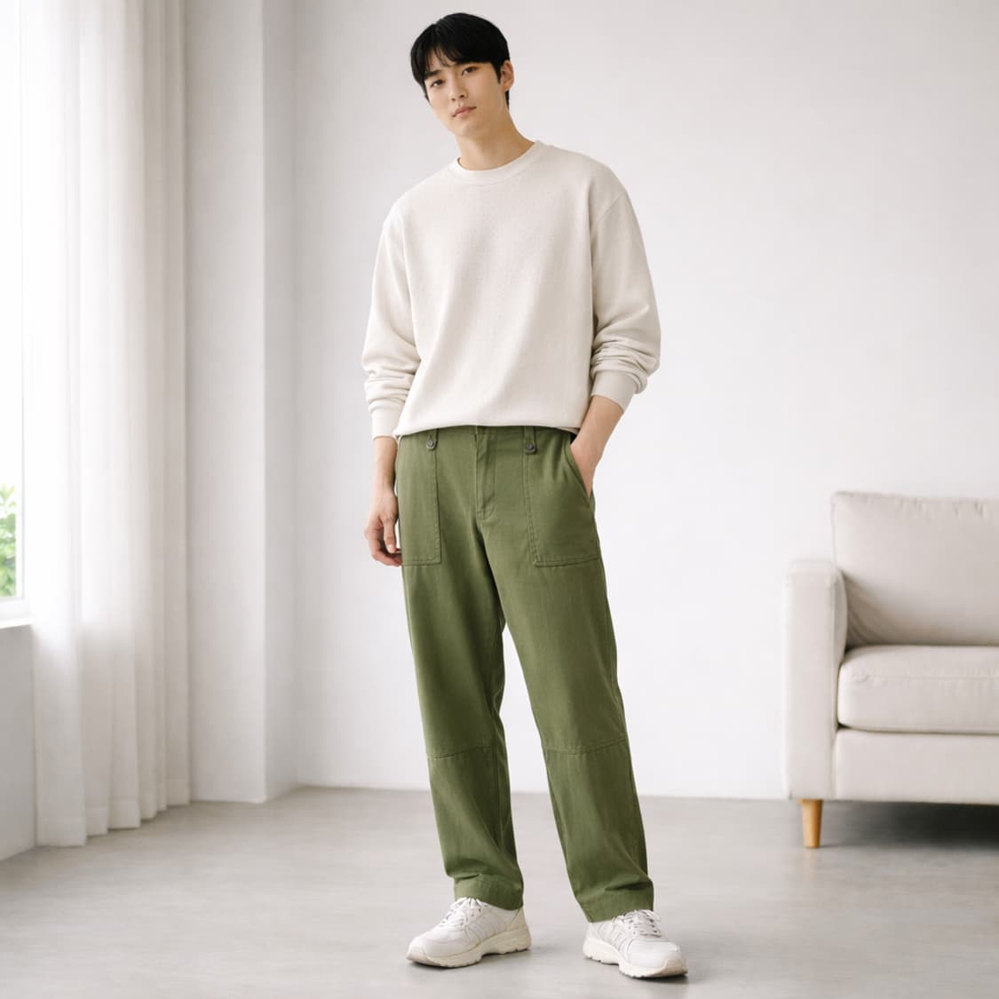 영국군 오리지널 라이트웨이트 퍼티그 팬츠 올리브 상품이미지1