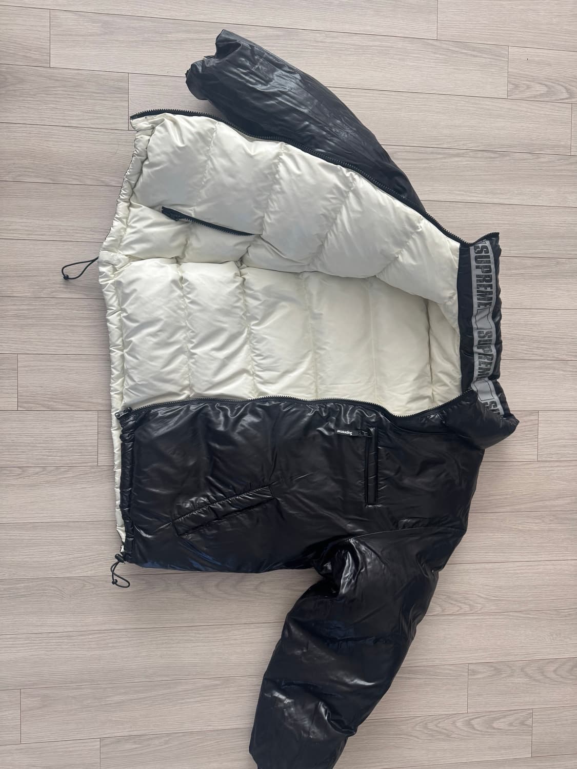 슈프림 블랙/화이트 리버시블 패딩 자켓 상품이미지9