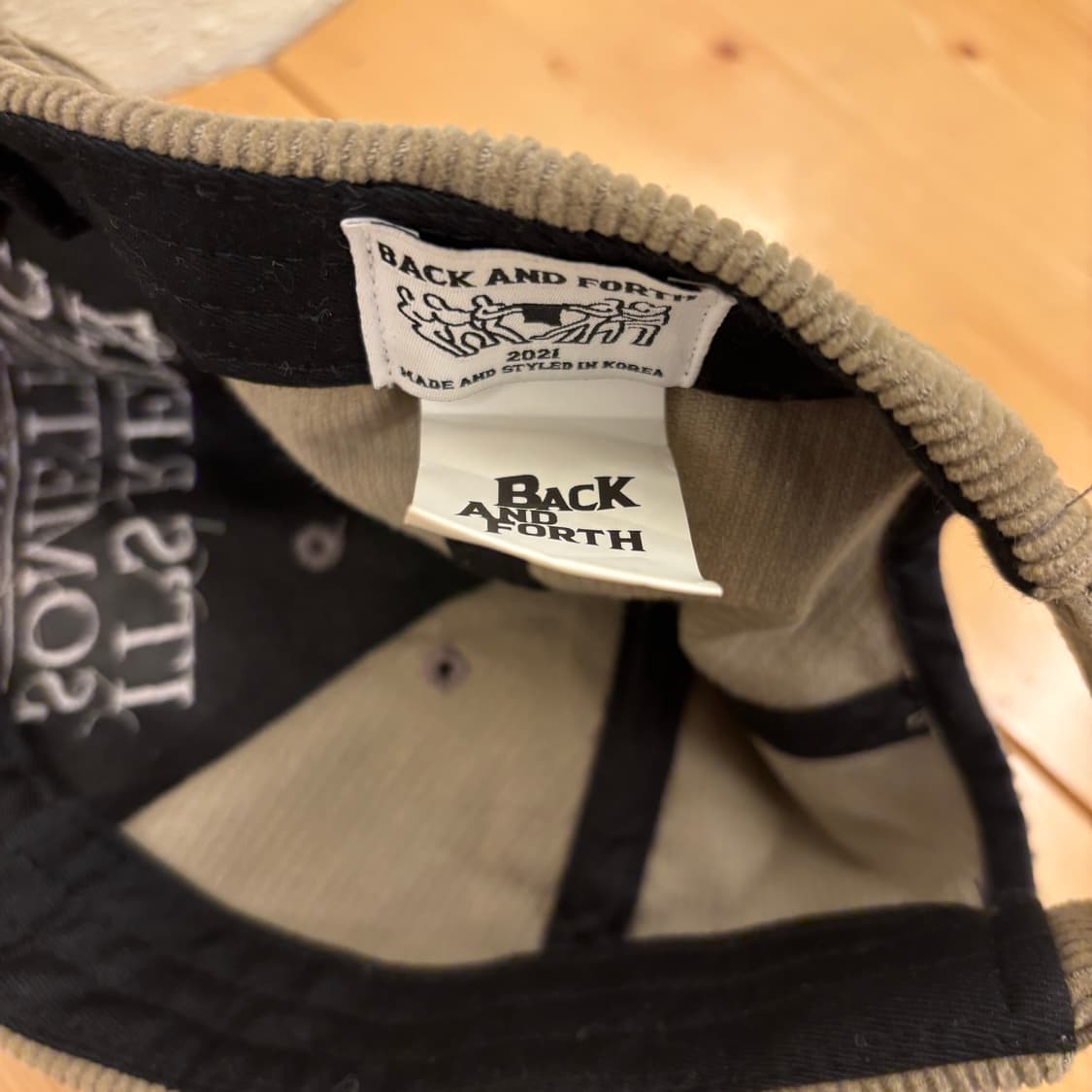 빈티지 코듀로이 브라운 볼캡 상품이미지3