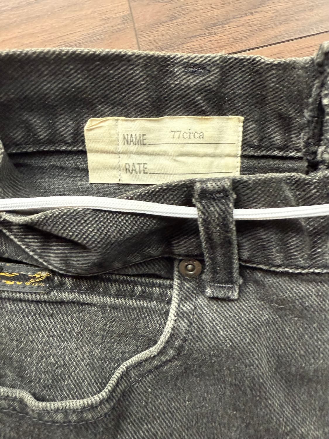77circa 블랙데님팬츠 상품이미지3
