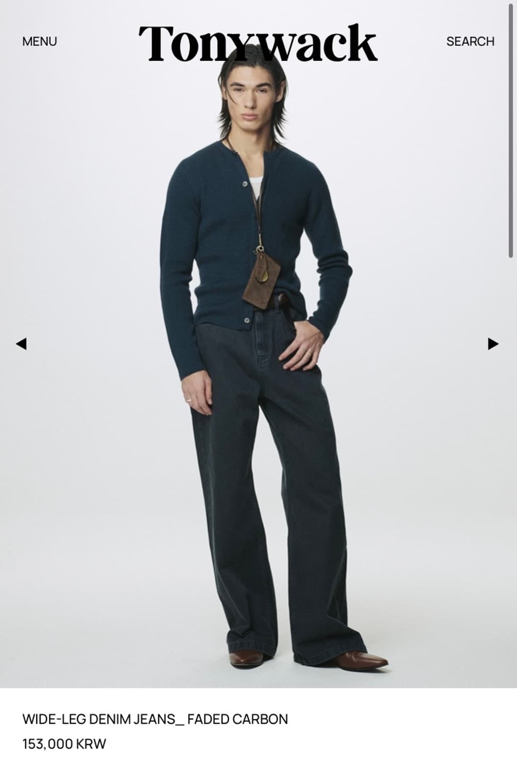 토니웩 wide leg denim jeans_faded carbon 상품이미지1