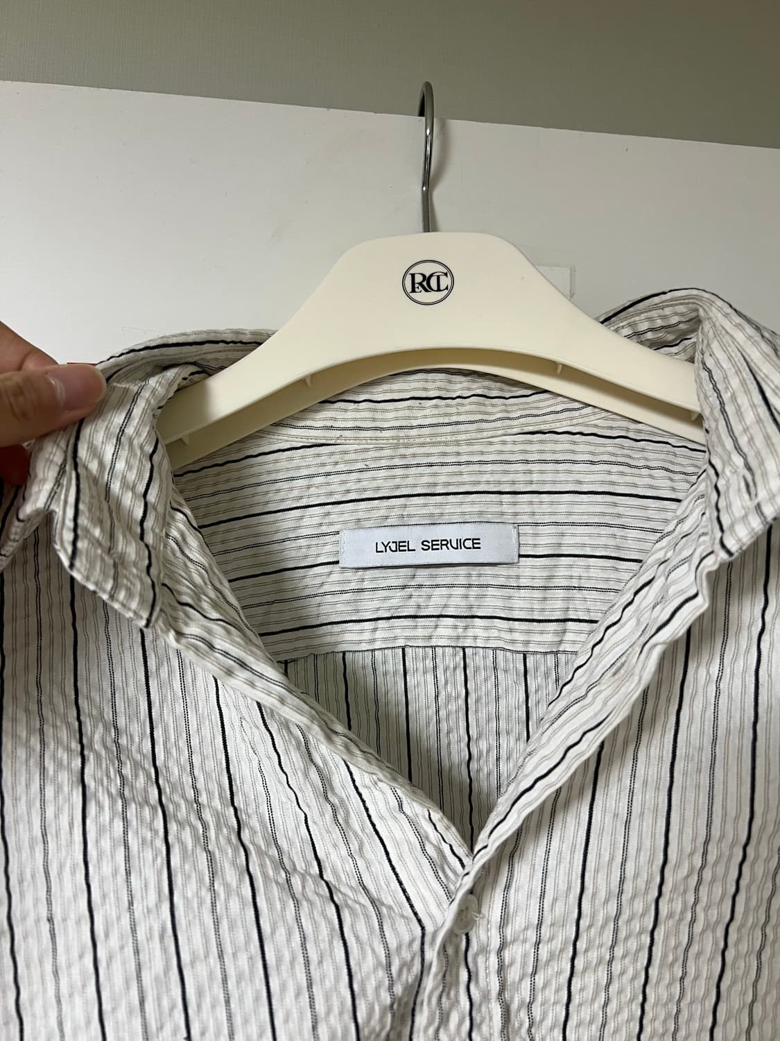 [1] 리젤서비스 스트라이프 크롭셔츠 상품이미지3