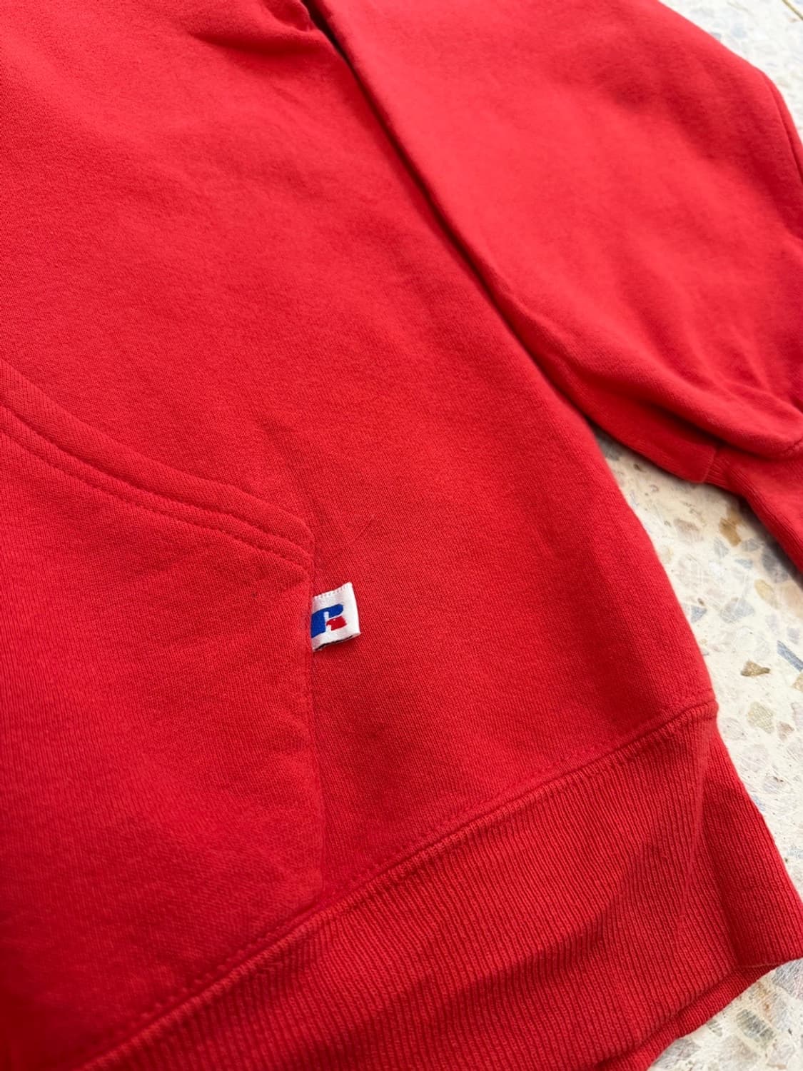 90‘s MADE IN USA 러셀 후드티 레드 상품이미지5