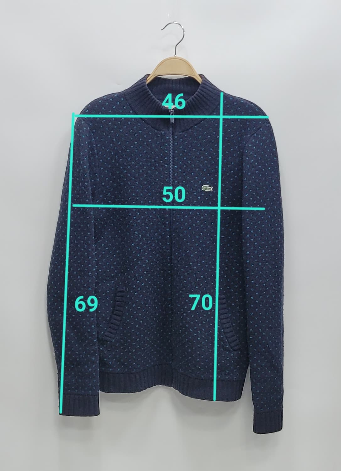 LACOSTE 라코스테 울 니트 집업 자켓 / 남 4 (슬림 100)
 상품이미지9