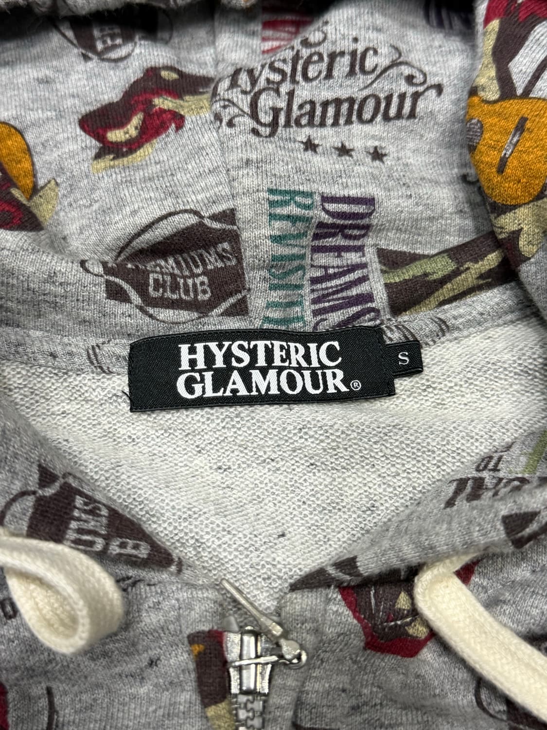 히스테릭 글래머 기타 치는 히스걸 패턴 후드 집업 자켓 상품이미지5