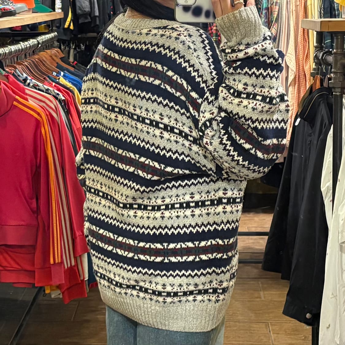 [HI] VTG 노르딕 패턴 울 니트 스웨터 상품이미지5