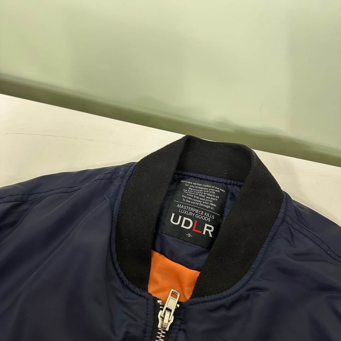 L 빈티지 루즈핏 네이비 MA1 항공자켓 상품이미지5