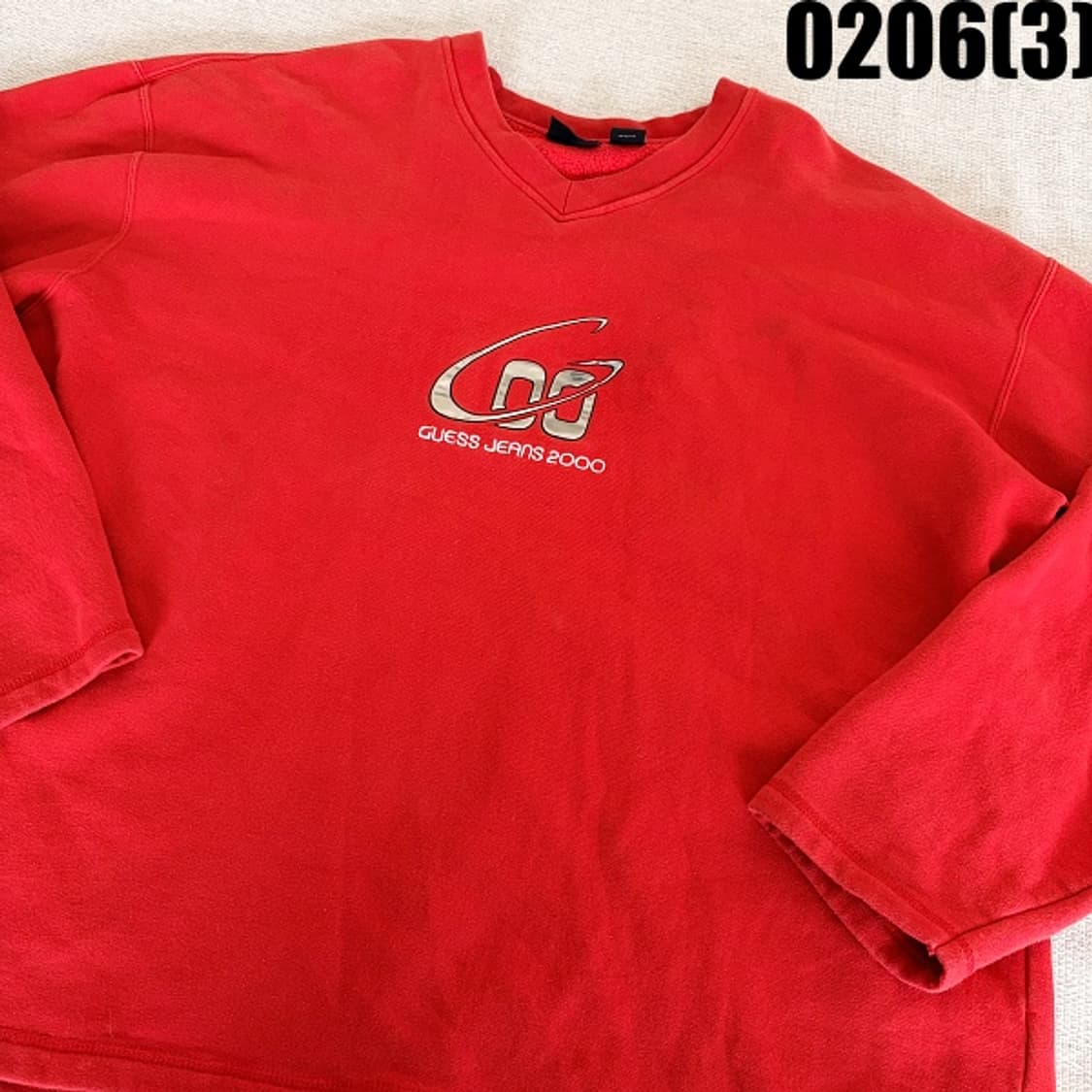 [XXL] 게스 JEANS 2000 레드 맨투맨 티셔츠 0206 상품이미지2