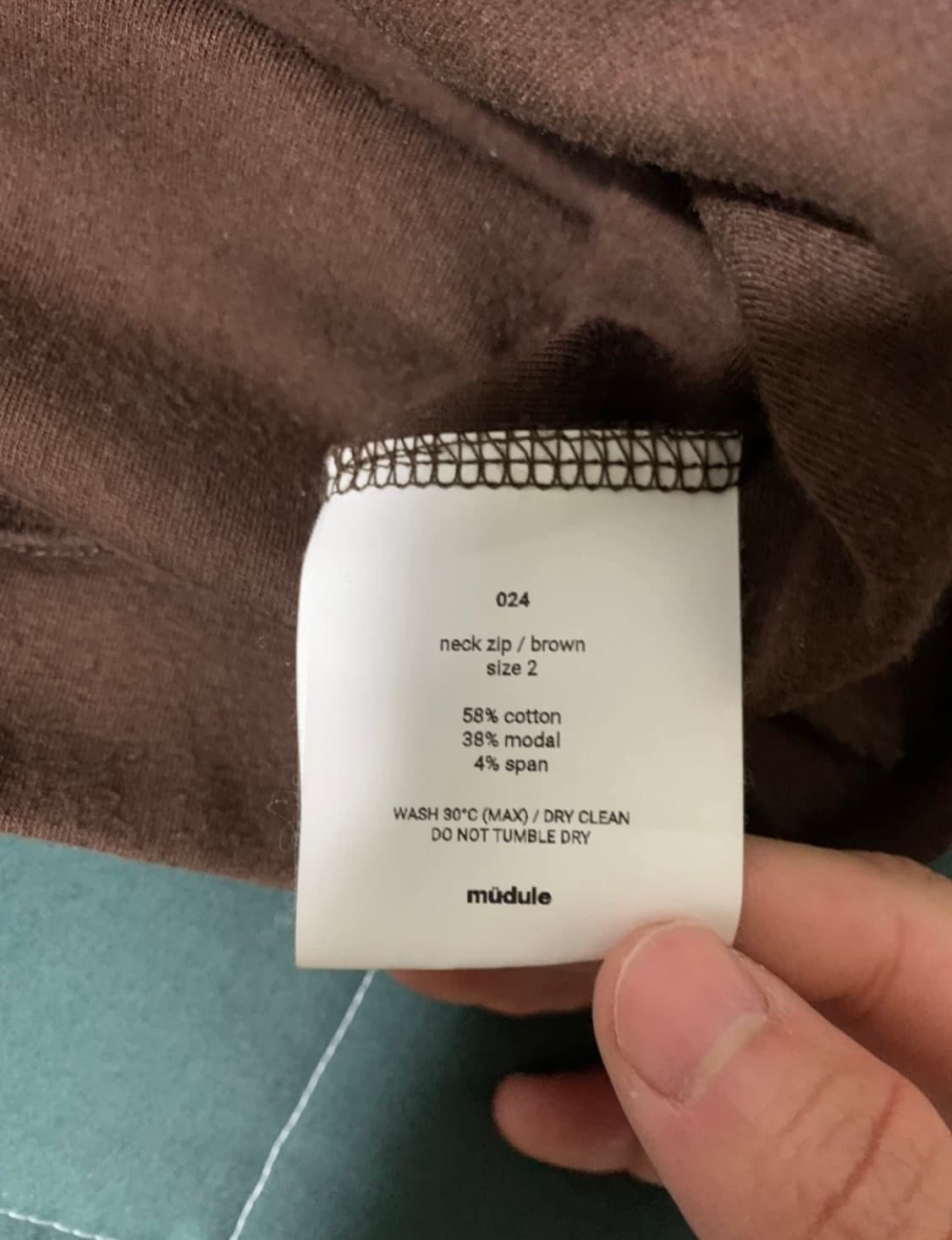 mudule 머듈 넥 집업 브라운 2사이즈 상품이미지6