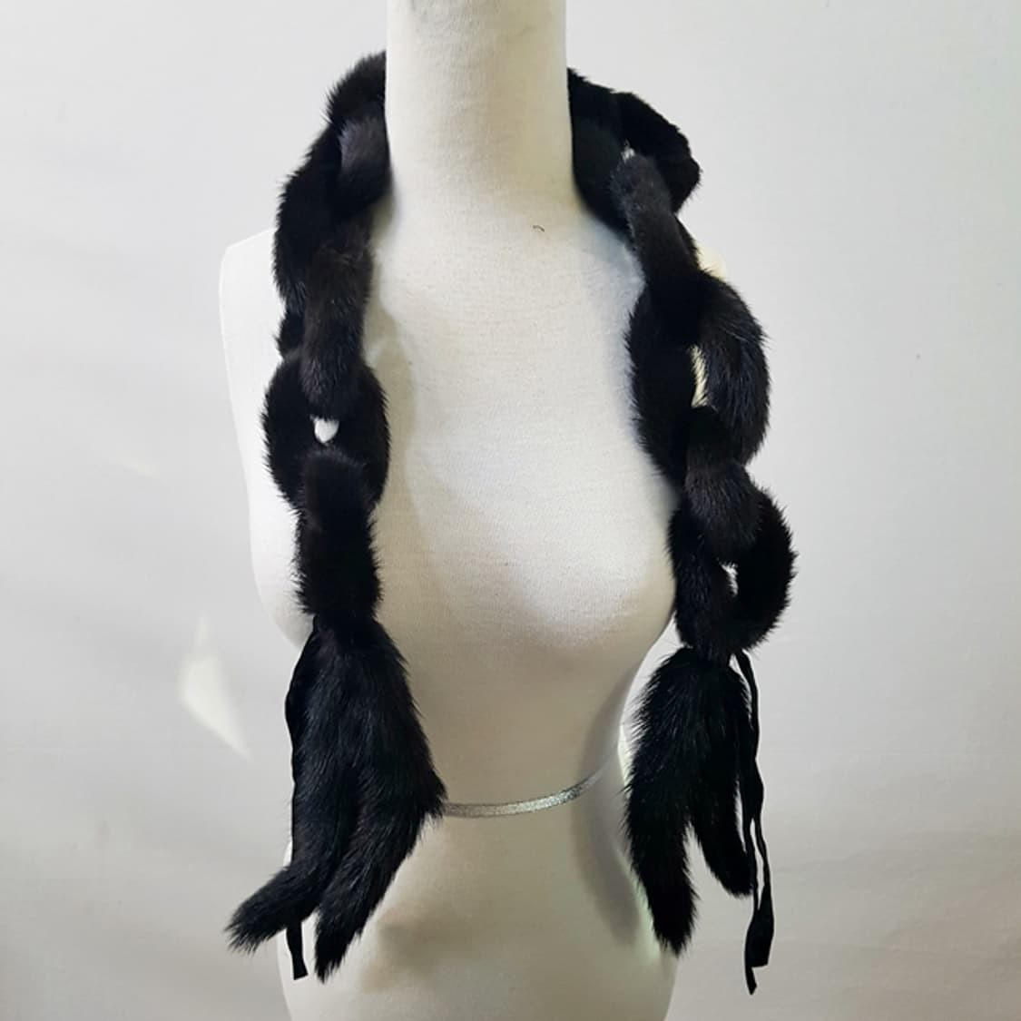 리얼 밍크 모피 꽈배기 머플러 상품이미지2