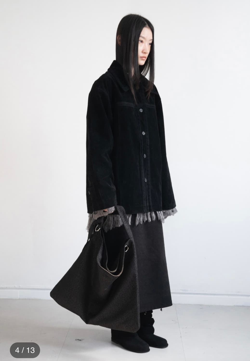 Kinder Suede Punching Jacket (Black) 상품이미지2