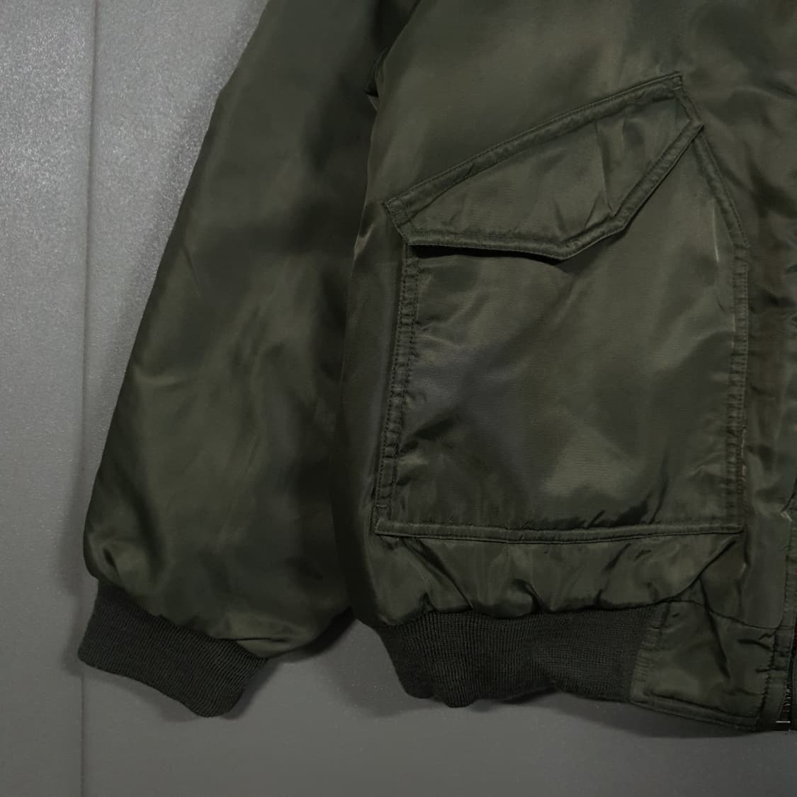 MV 에어포스 밀리터리 MA-1 누빔 점퍼 플라이트 자켓 카키 XL 상품이미지3