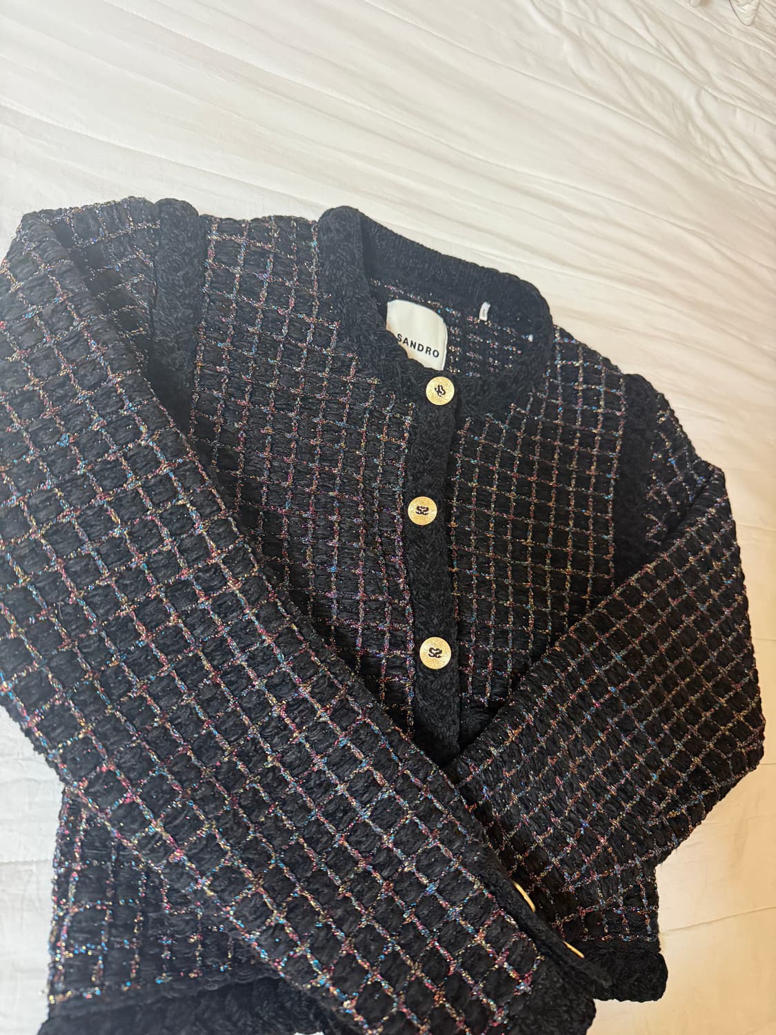(택ㅇ) 산드로 트위드 크롭자켓 새상품 상품이미지3
