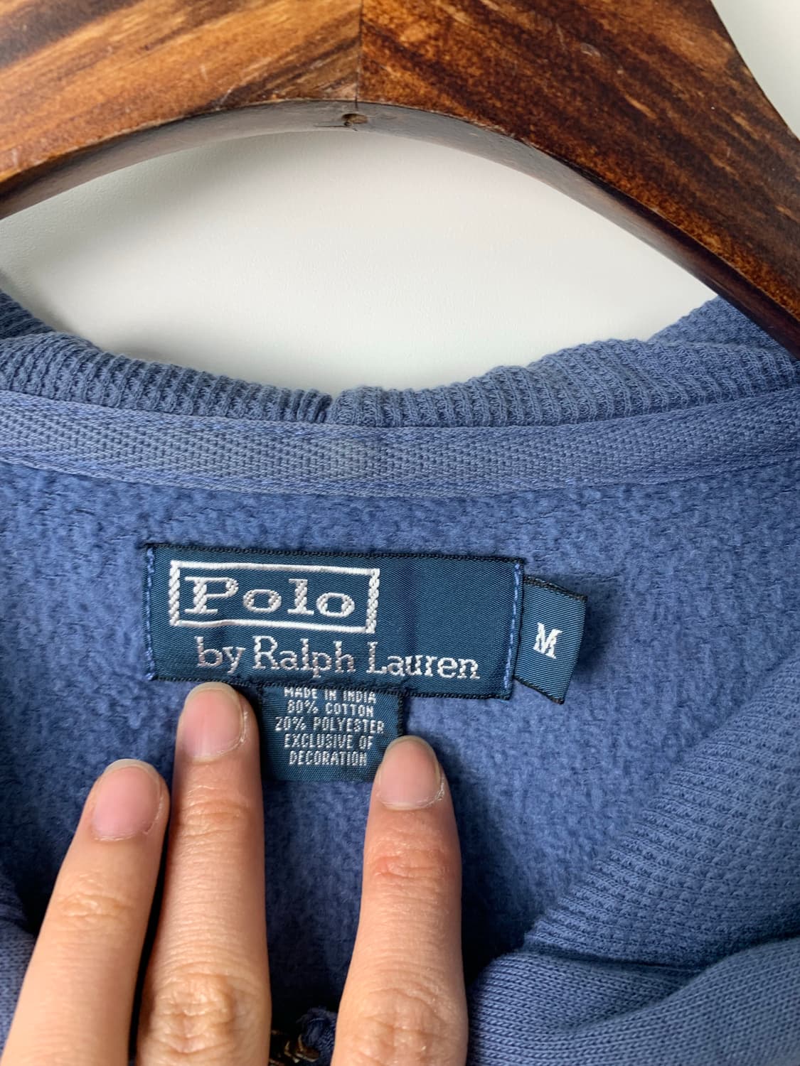 폴로 랄프로렌 옐로우포니 블루 후드집업 상품이미지5