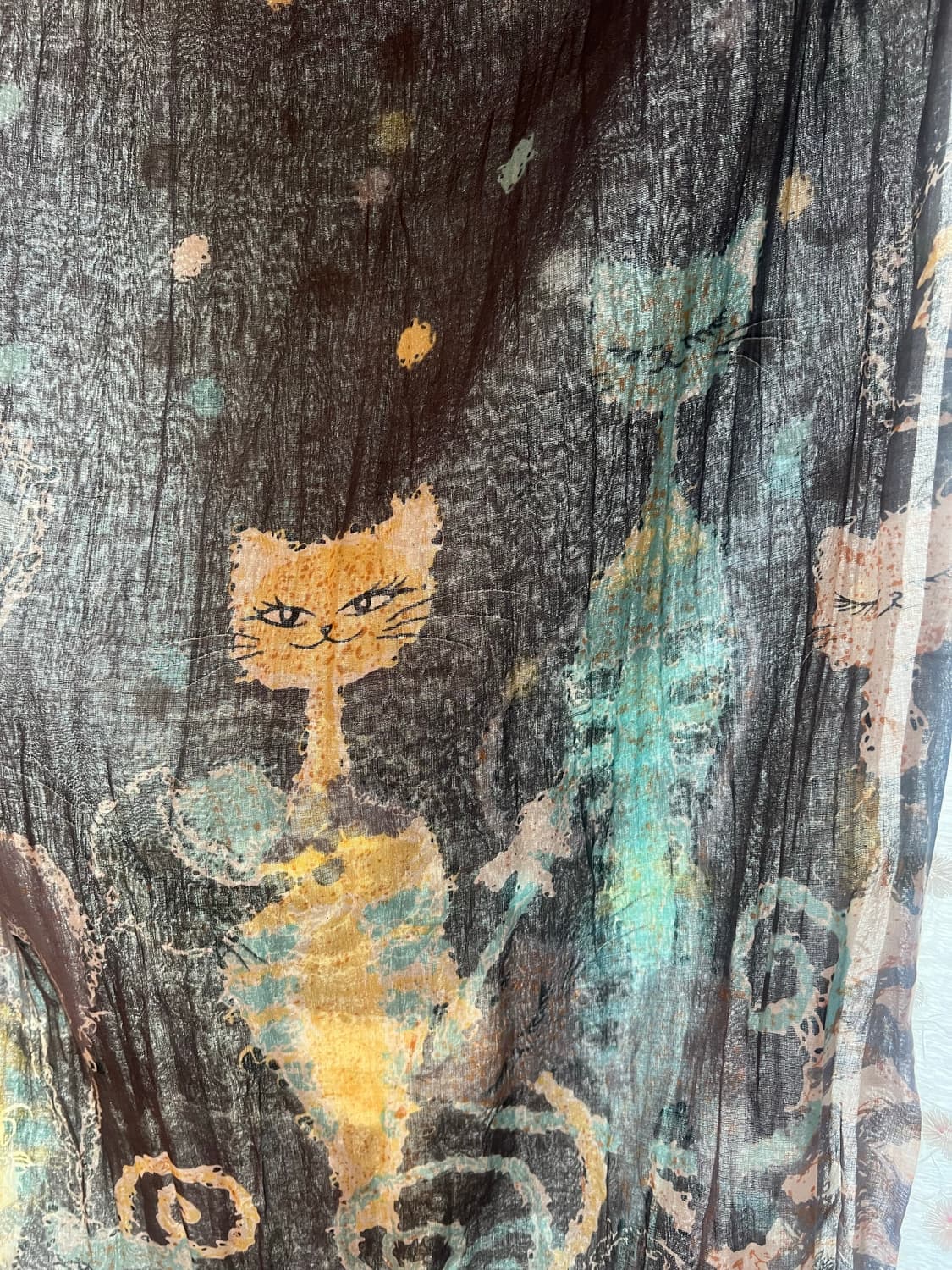 vintage cat 쉬어 스카프 상품이미지2