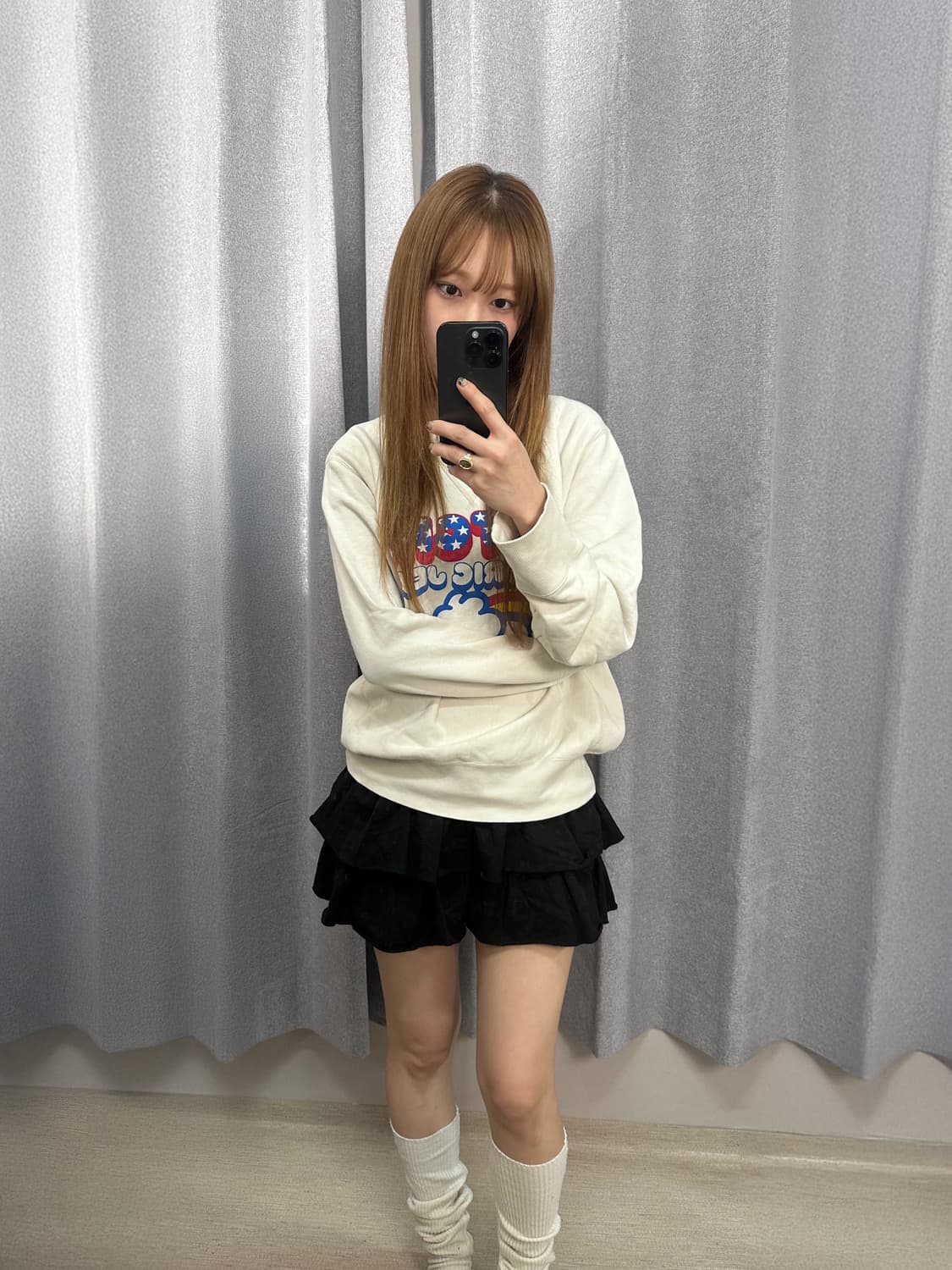 [정품]히스테릭글래머 레인보우 로고 맨투맨 아이보리 상품이미지1