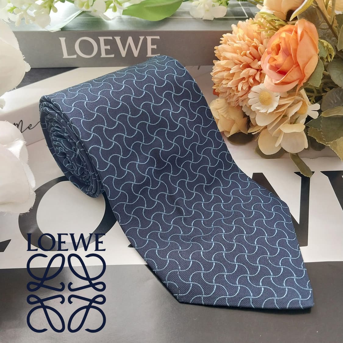 로에베 실크 자카드 패턴 넥타이 9.8cm A+등급 k2009 상품이미지1