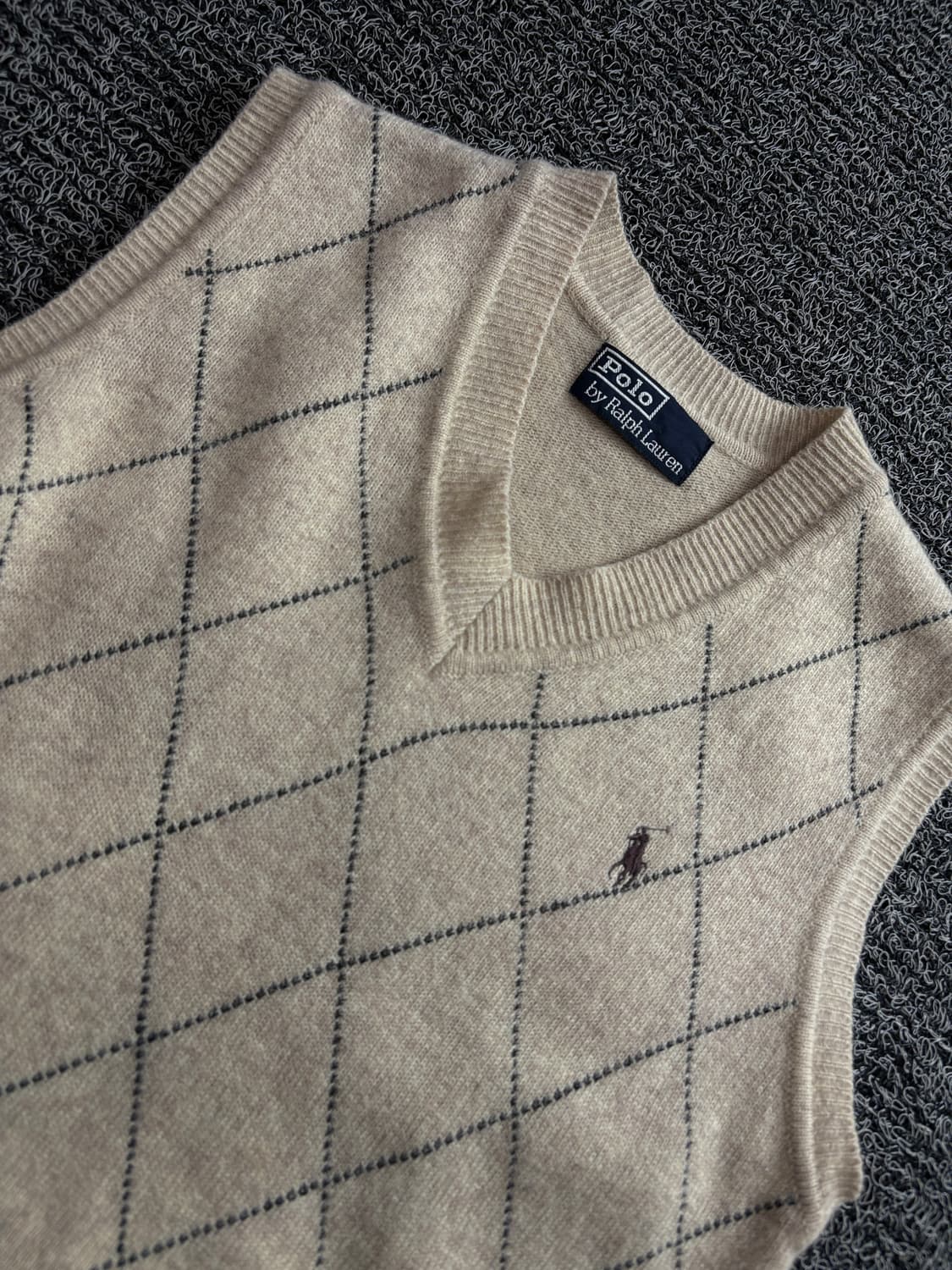 폴로 랄프로렌 포니로고 아가일 니트 베스트 4174 상품이미지3