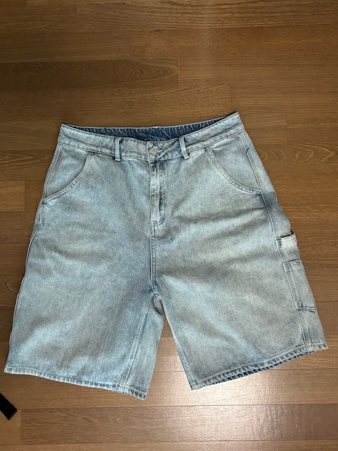 아웃스탠딩 카펜터 데님 쇼츠 라이트 블루 L 34 상품이미지1