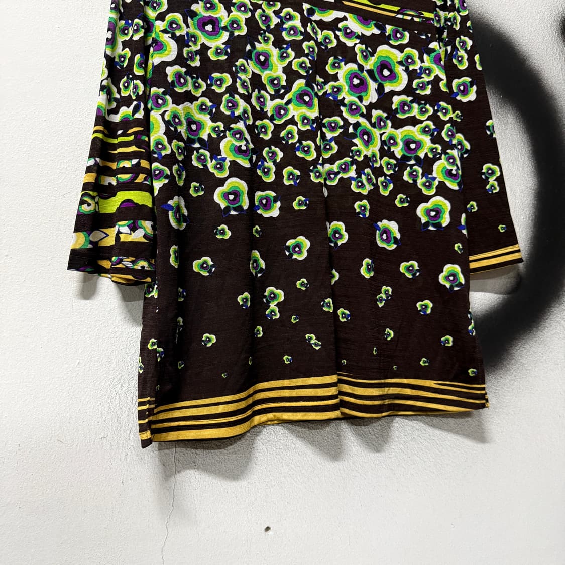 VTG 빈티지 모리하구미 플로럴 패턴 7부 블라우스 상품이미지4