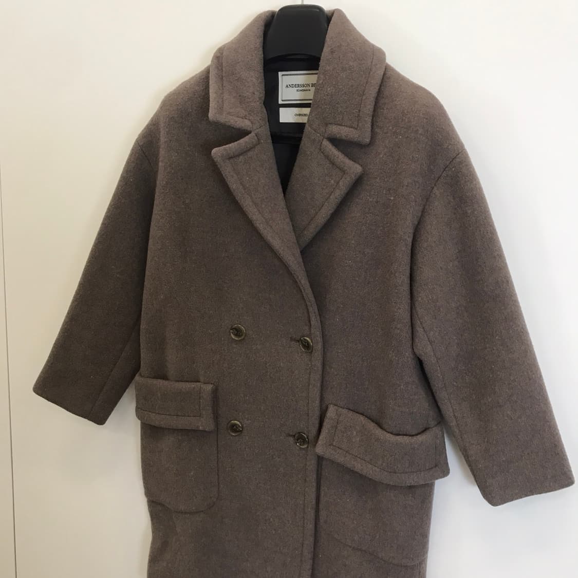 앤더슨벨 오버사이즈핏 더블코트 [S] 상품이미지2