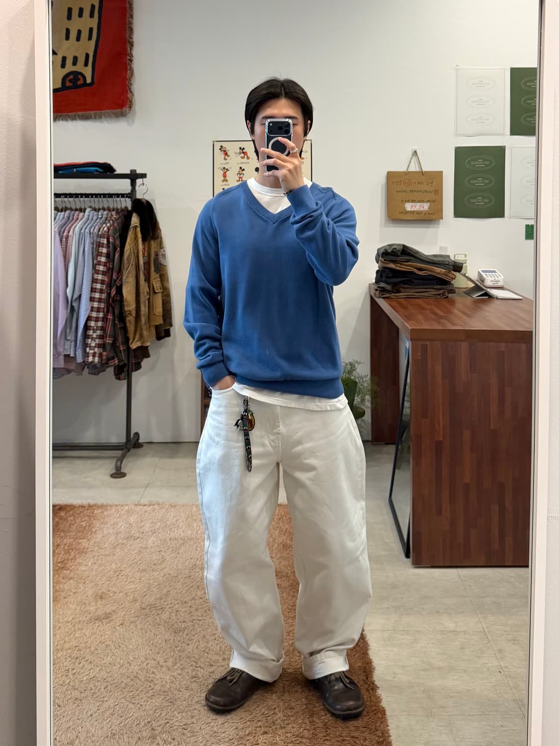 00s L.L.Bean 엘엘빈 피마 코튼 브이넥 니트 상품이미지2