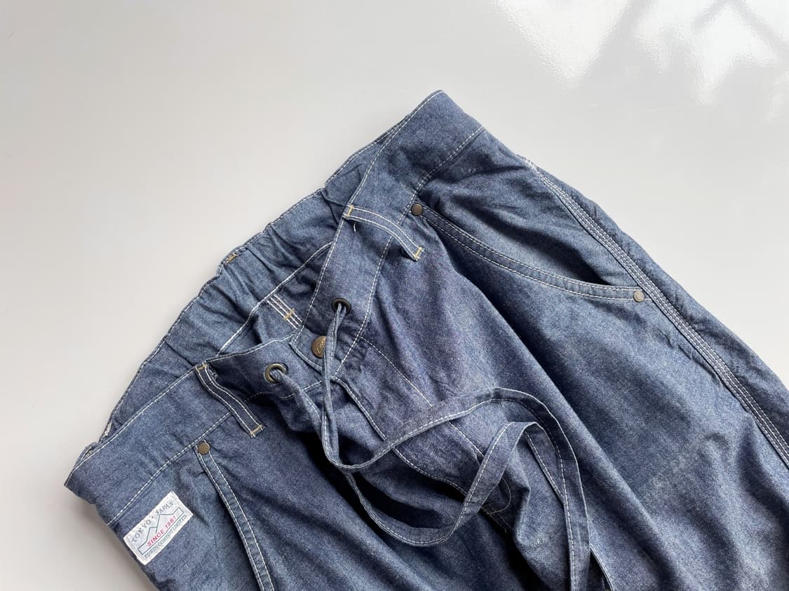 Denim easy work pants 후루츠패밀리