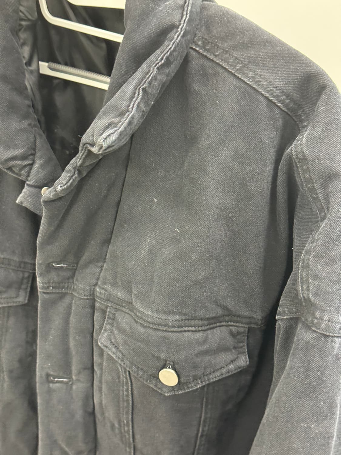 MNGU 블랙 데님 패딩 자켓 상품이미지4