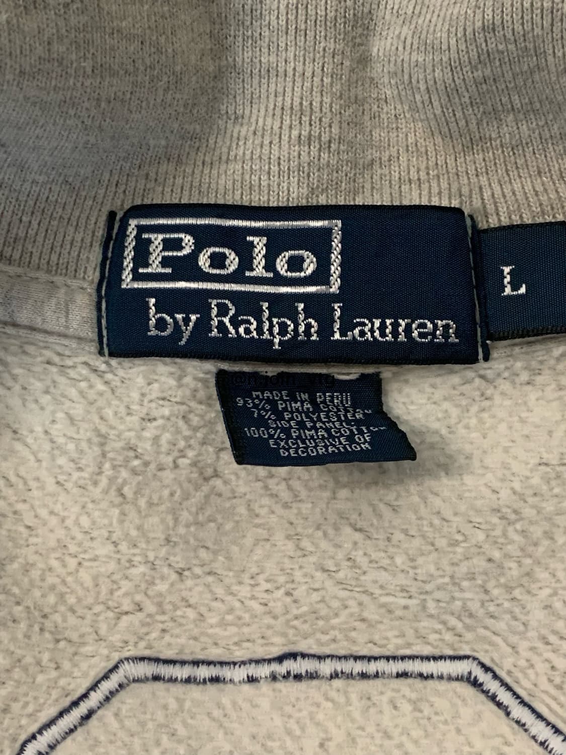폴로 랄프로렌 빅포니 성조기 US 미국 그레이 코튼 면 져지 상품이미지6