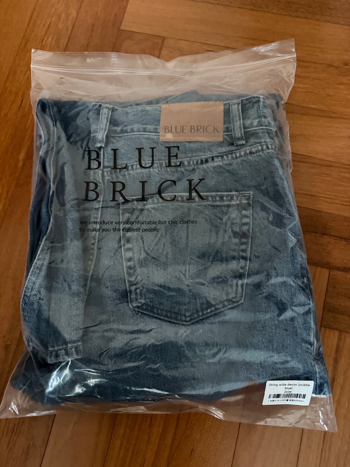 새)블루브릭 String wide denim (middle blue) 상품이미지5