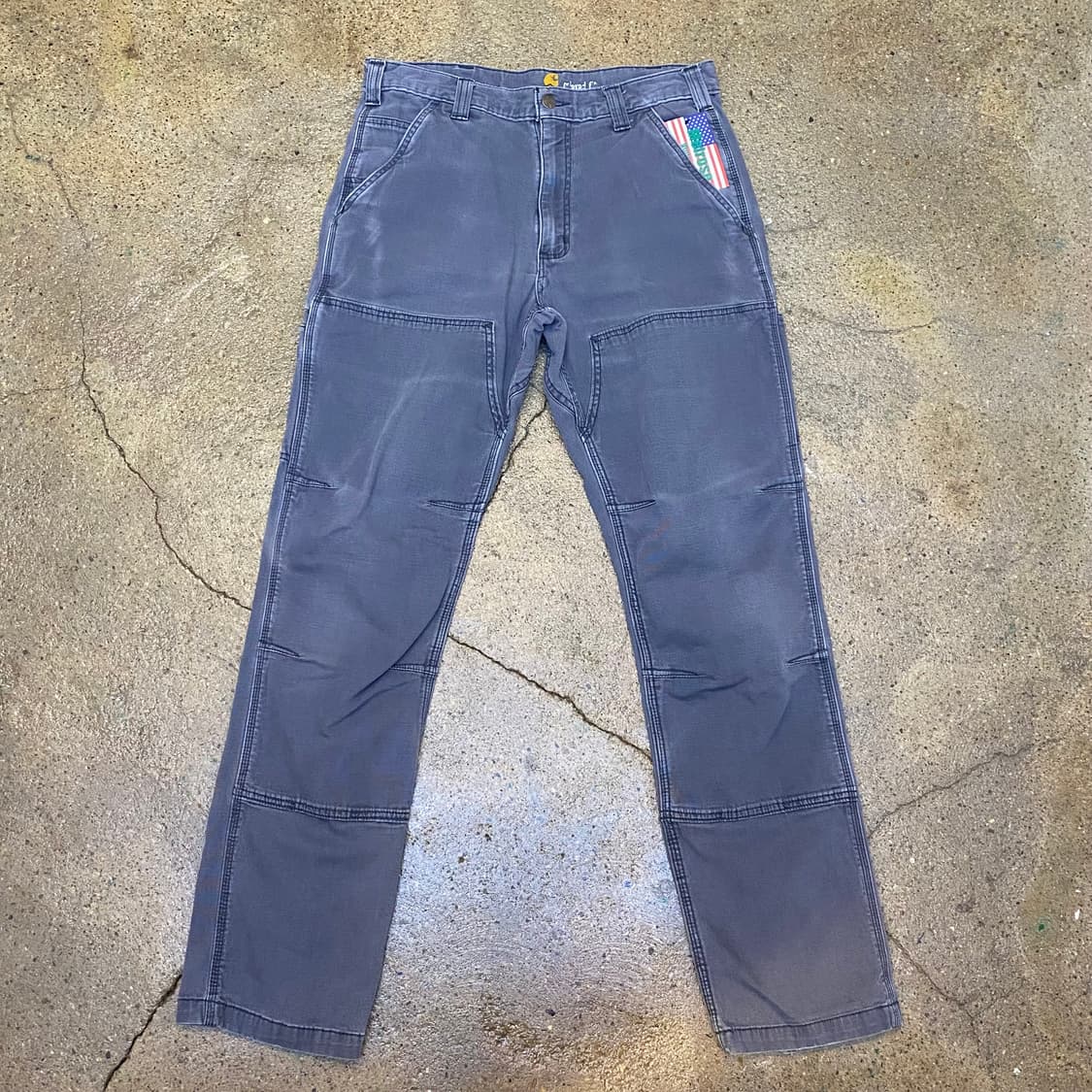 90s 미국 빈티지 칼하트 더블니 워크팬츠 33/34 상품이미지1