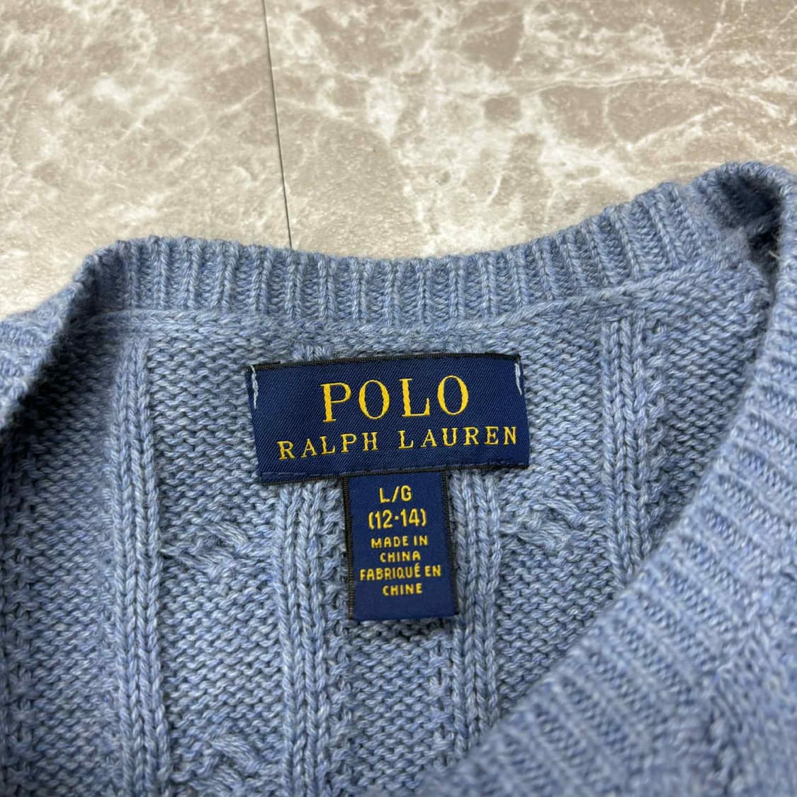 폴로 랄프로렌 걸즈 케이블 프릴 니트 가디건(L) 상품이미지4
