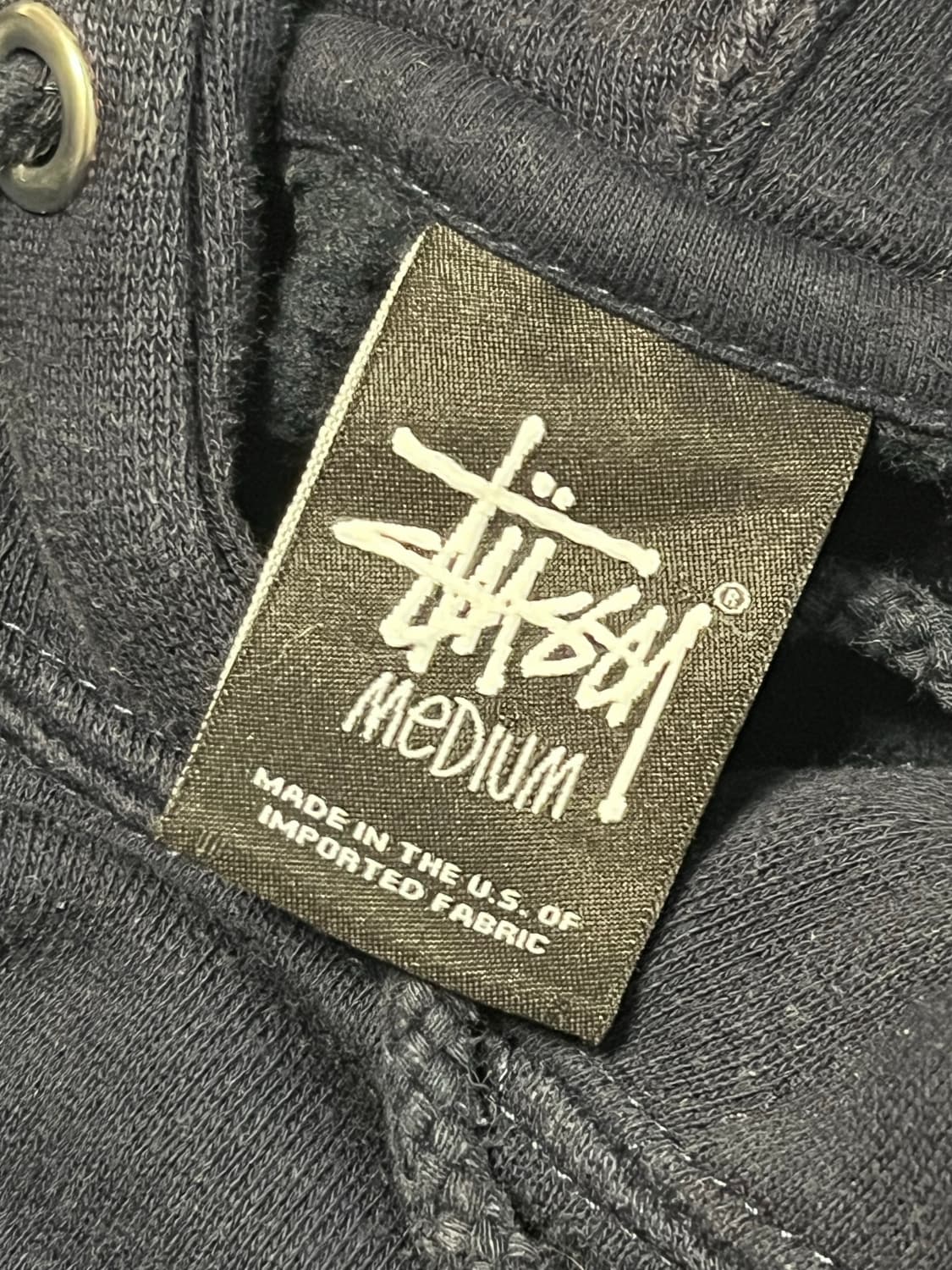 90s 스투시 베이직 후드티 네이비 M 상품이미지4