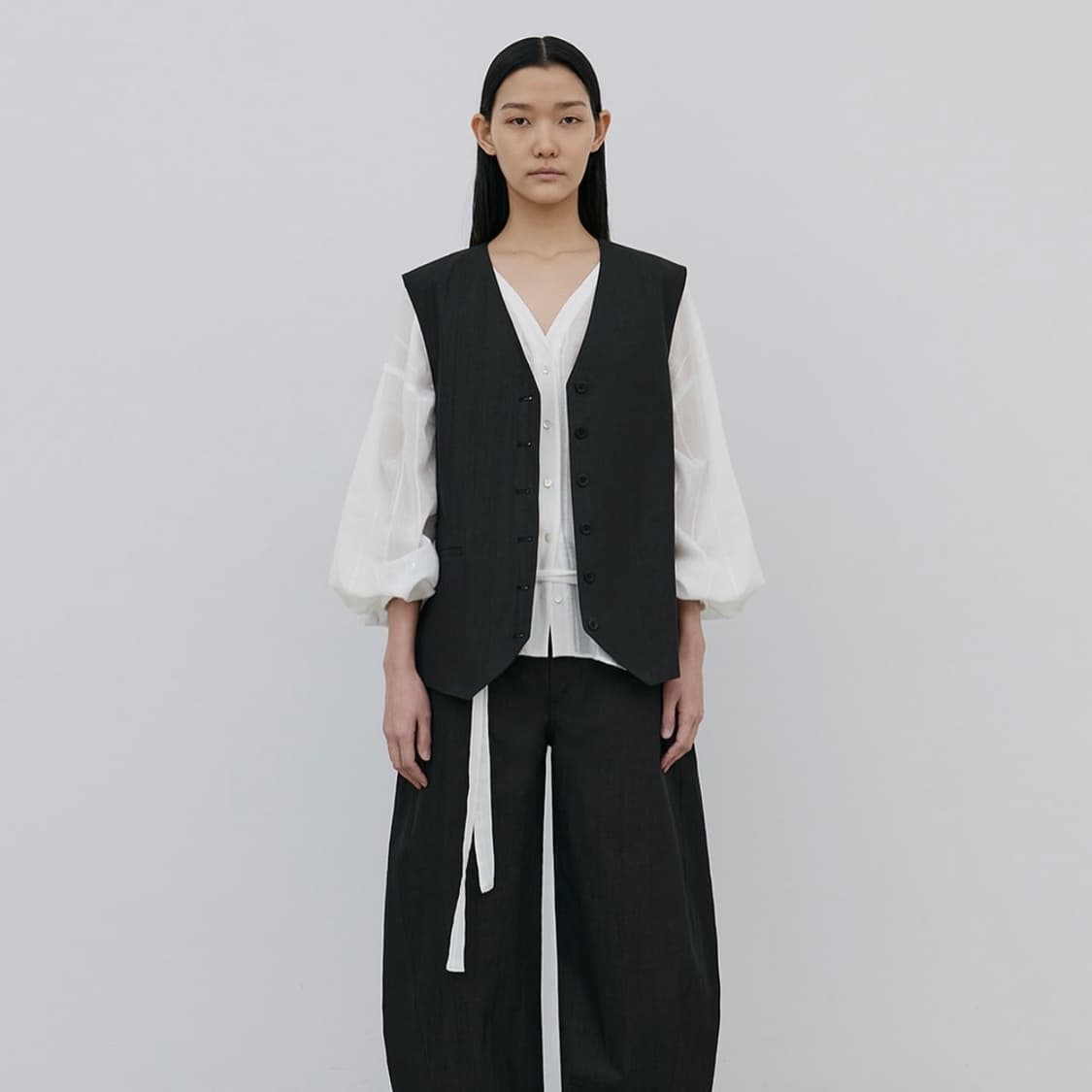 OFC 오에프씨 Button Over Vest (black) 상품이미지1