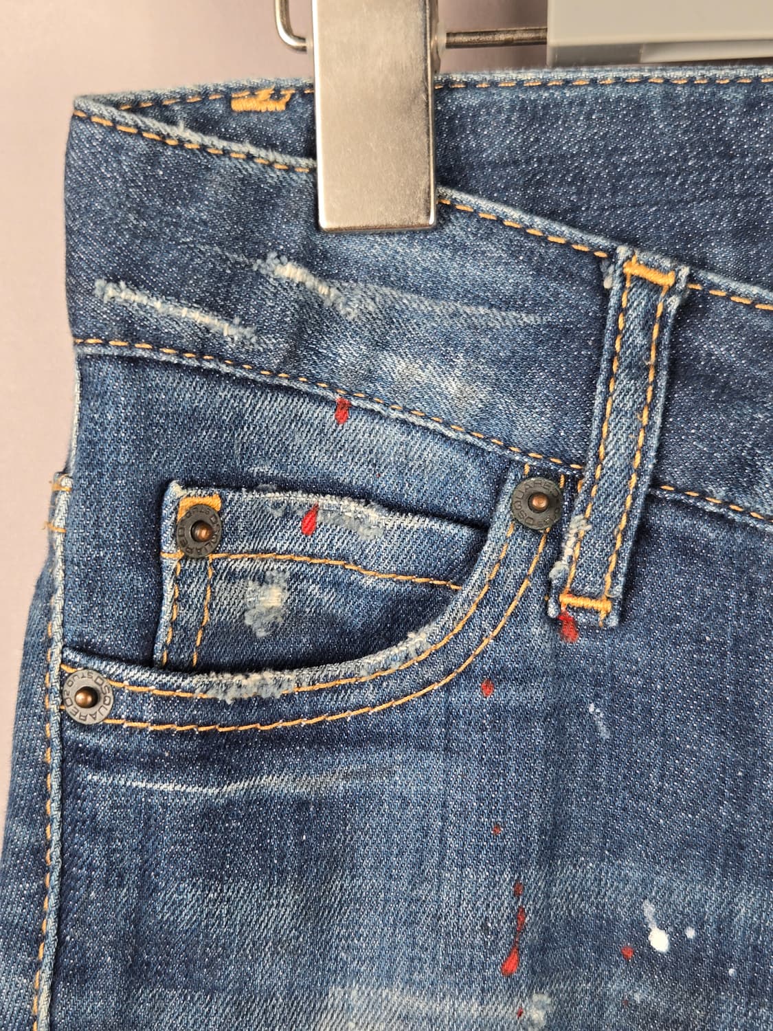 [무료배송]디스퀘어드2 여성 36 스판 밑단 지퍼 스키니 청바지 정품 상품이미지6