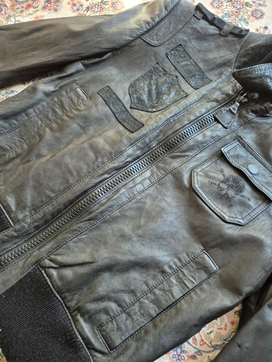 00's 로엔 디어 스킨 레더 블루종 상품이미지3