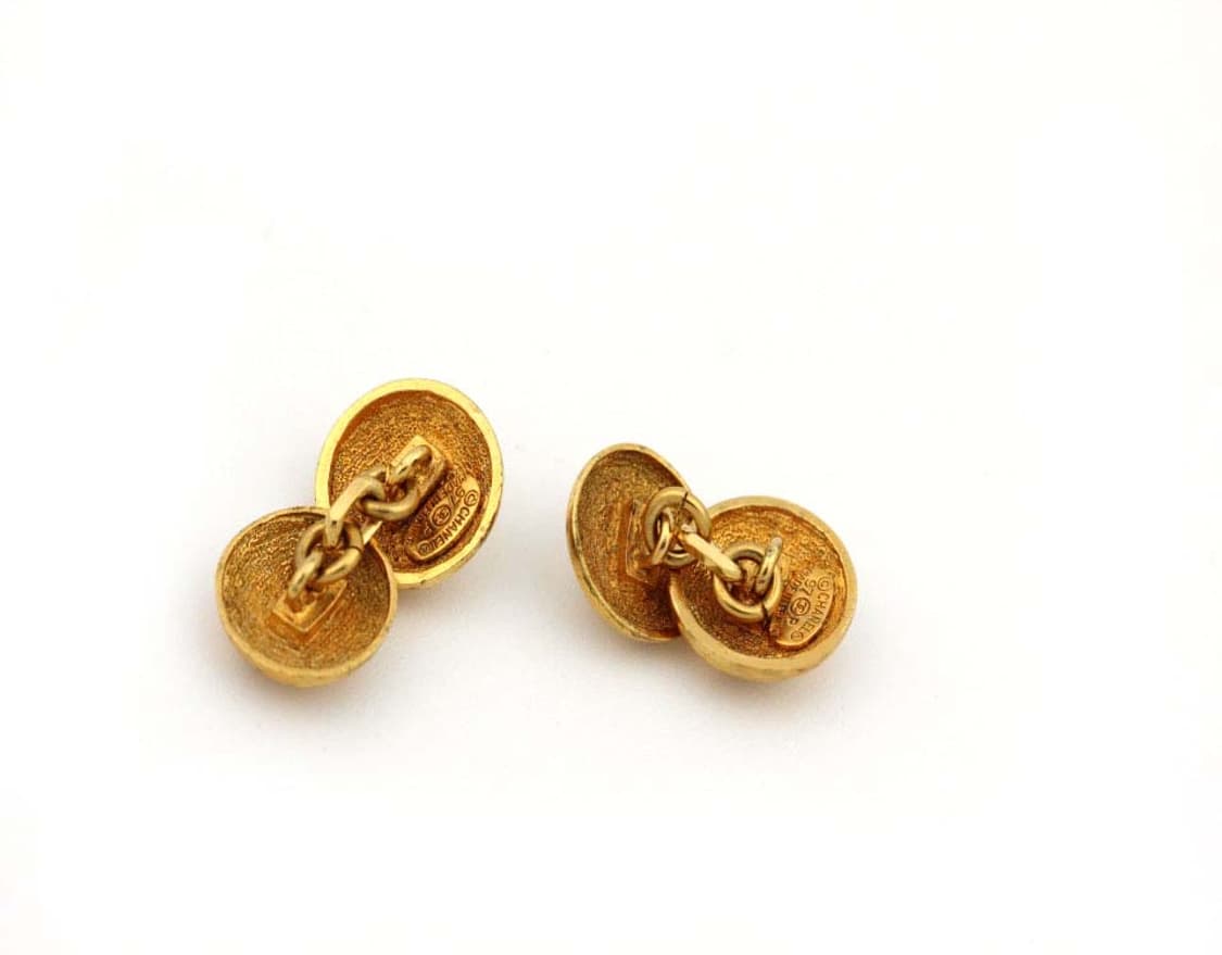 샤넬 A+등급 남자 명품 커프스 빈티지 단추 모티브 상품이미지4