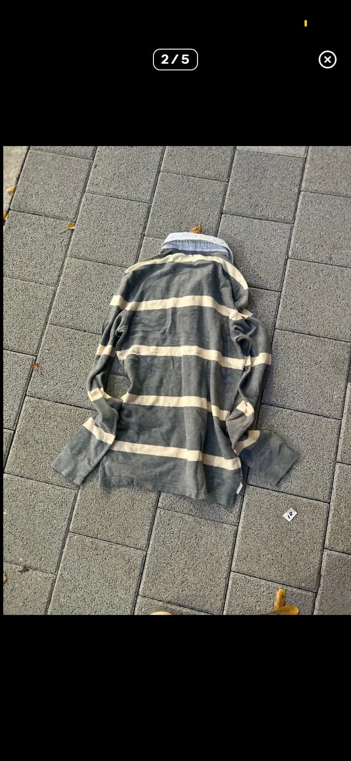 *rare* 2000s JPN polo 스트라이프 카라 롱슬리브 상품이미지2