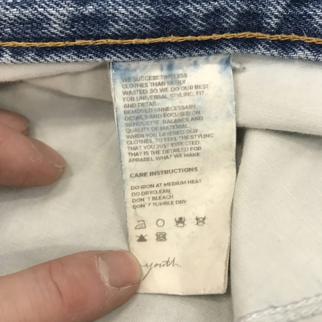 YOUTH 유스 스트레이트 중청 데님 [32인치] 상품이미지6